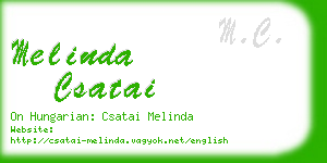 melinda csatai business card